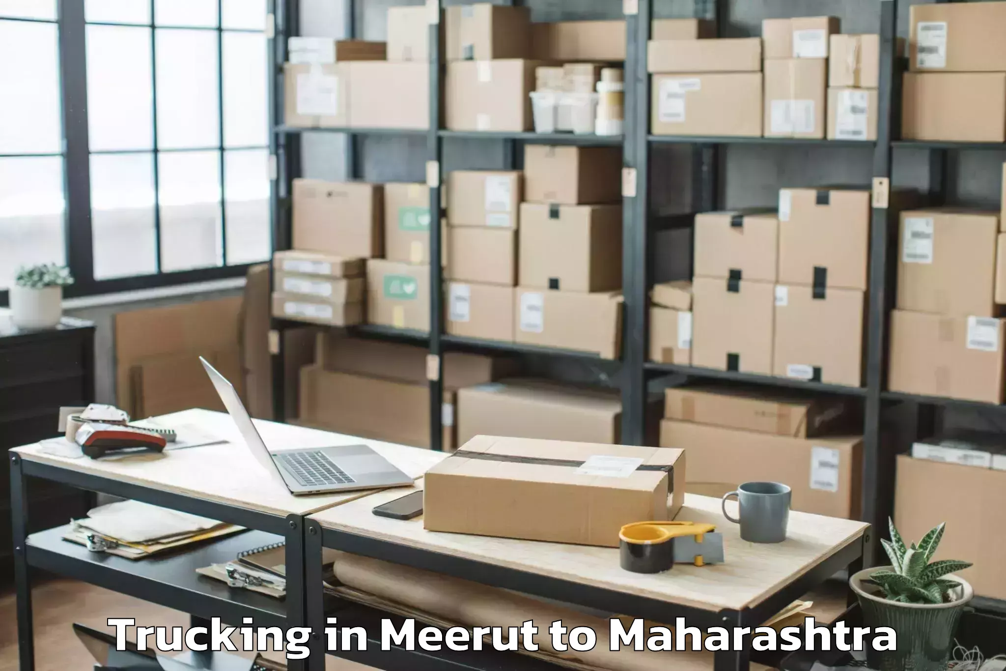 Book Meerut to Miraj Trucking Online